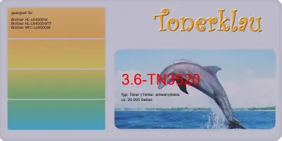 Produktbild von black Toner 3.6-TN3520 kompatibel mit Brother TN-3520  Seiten: 20.000