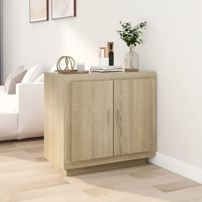 Produktbild von "Rabatt" Mehrzweckschrank/Vitrine/Sideboard - Modernes Design - Sonoma-Eiche 80x40x75 cm Holzwerkstoff - Kommoden CC20983