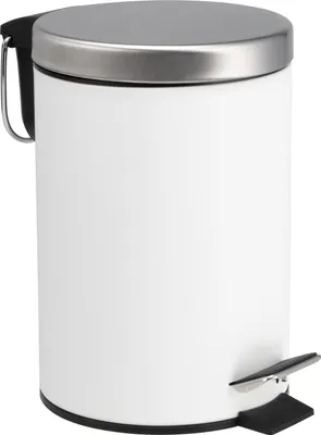 Produktbild von bremermann Treteimer, 3 L, Mülleimer, mit Absenk-Automatik, weiß