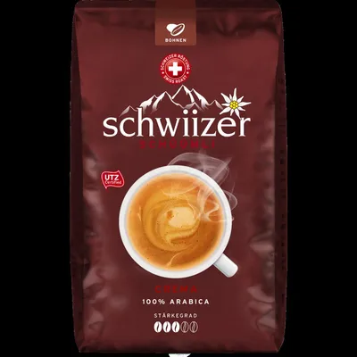 Produktbild von Schwiizer Schüümli Crema | ganze Bohne | 1000g