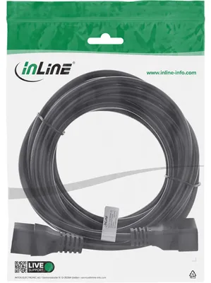 Produktbild von InLine® Kaltgeräteverlängerung 16A, C19 auf C20, 3m