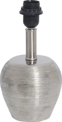 Image de Lampe de table à pied Näve - Matière : métal, céramique - Couleur : acier brillant ; 123550