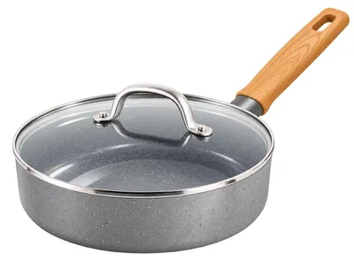Produktbild von Schmorpfanne 24 cm mit Deckel, 3,1 L, Induktion, GreenChef, Steinbeschichtung