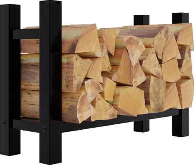 Obrázok produktu pre Stojan na drevo Medya round - 30x80x60 cm, kov čierny