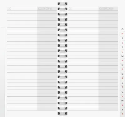 Produktbild von Telefonregister-Ersatzeinlage 10x19cm Packung mit 5 Stück