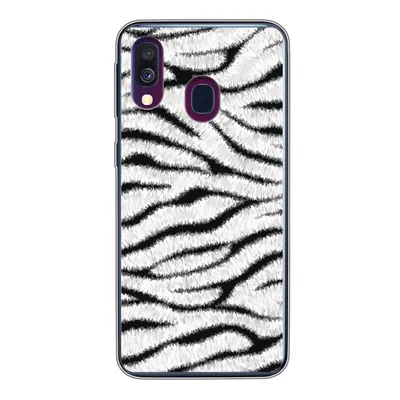 Produktbild von MuchoWow® Handyhülle Schutzhülle Hülle für Samsung Galaxy A40 Tiermuster - Zebra - Weiß Silikon Softcase Handy Hülle - Handy-Tasche