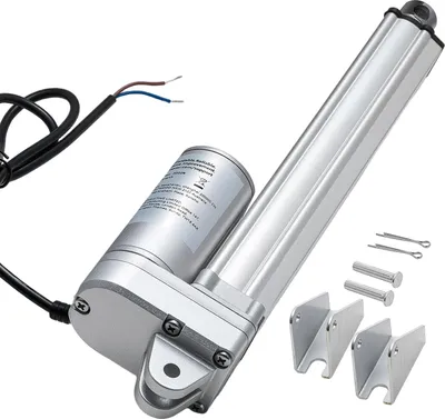 Image de VEVOR Actionneur linéaire 12 V, 203,2 mm IP65 moteur linéaire étanche, 3000 N Actionneur linéaire, 5 mm/s Actionneurs linéaires avec supports de montage pour trackers solaires, machines industrielles, ouvre-portes