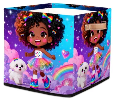 Produktbild von Faltbare Aufbewahrungswürfel – Körbe für Decken, Spielzeug, Kleidung und Bücher – praktische Stoffbox mit Griffen für Zuhause, Organizer, 33 x 33 x 33 cm
