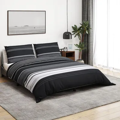 Zdjęcie produktu dla Komplet pościeli czarno-biały 225x220 cm bawełna