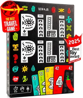 Imagen del producto de Juego de Cartas Táctico y de Fiesta ATM Gaming Pili Pili, 2–8 Jugadores, Edad 8+, Mecánica de Apuestas y Toma de Trucos, Rondas Rápidas 20 Min, Formato Portátil de Viaje