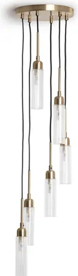 Produktbild von Pendelleuchte Metall und Glas Sest Iraide Gold
