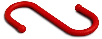 Produktbild von S Form Haken, rot, one Size
