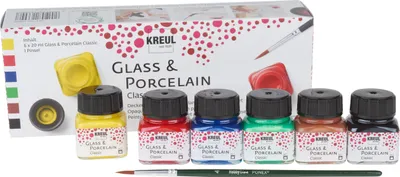 Productafbeelding van KREUL 16600 Porseleinverf "Porcelain brillant", creatieve set