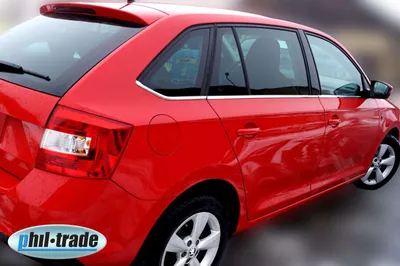 Zdjęcie produktu dla Listwy okienne ze stali nierdzewnej chrom do SKODA RAPID SPACEBACK | 2013-2019 | 8pcs SET