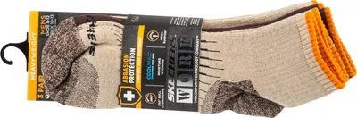 Image de Skechers 3pk Mens Work Qtr Socks S115423-SAND, Chaussettes, Hommes, Beige
