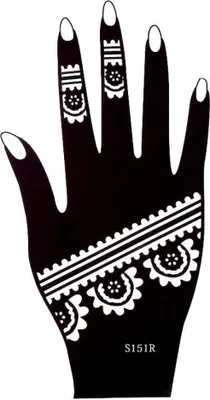 Produktbild von Henna Tattoo Schablone für die Rechte Hand