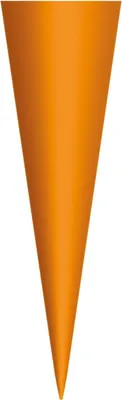 Produktbild von Schultüten-Rohling klein zum Basteln orange - 50 cm rund - ohne Verschluss