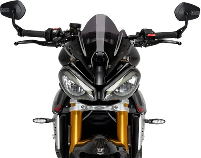 Productafbeelding van Windscherm Puig, transparant, donker getint, voor de Triumph Speed Triple RS (naaktmodel)