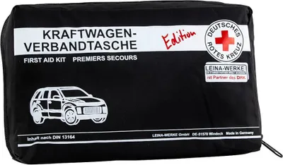 Immagine prodotto di LEINA-WERKE REF 82092 LEINA-WERKE Erste-Hilfe-Tasche Compact DRK Edition DIN 13164 schwarz