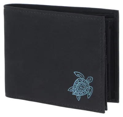 Immagine prodotto di oxmox portafoglio New Cryptan RFID Protect Querscheinbörse Turtle 2.0 Print Cyan Black nero