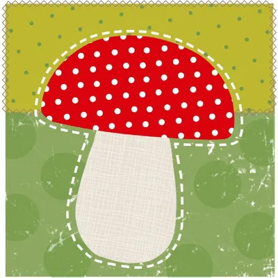 Image de Mini-carte Artebene Champignon avec enveloppe 8 x 8 cm