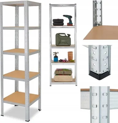 Produktbild von Deco4Home Bücherregal | 5 Ebenen | 180x40x40 cm | Fachbodentragfähigkeit 175 kg