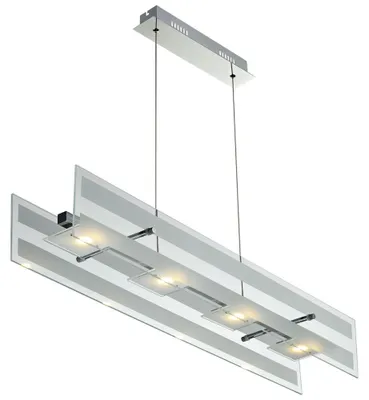 Produktbild von LED Pendelleuchte Glas, chrom, L 87 cm