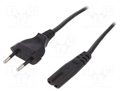 Imagen del producto de 1 cable de 1,8 metros, con conector CEE 7/16 (macho) y conector IEC C7 (hembra). Compatible con: AK-440104-018-S (computadora)