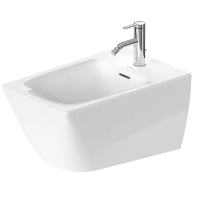Produktbild von Wand-Bidet Viu 370x570mm m ÜL m HLB 1 Hahnloch weiß WG weiß Wondergliss m. Überlauf,m. HLB, 1 Hahnloch