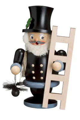 Produktbild von Räucherfigur Schornsteinfeger mit Leiter Höhe 21 cm NEU
