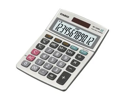 Produktbild von Casio MS-120MS, Desktop, Einfacher Taschenrechner, 12 Ziffern, 1 Zeilen, Batterie/Akku, Weiß