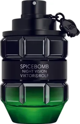 A product shot of a bottle of Viktor & Rolf Spicebomb Night Vision Eau de Toilette for men.
