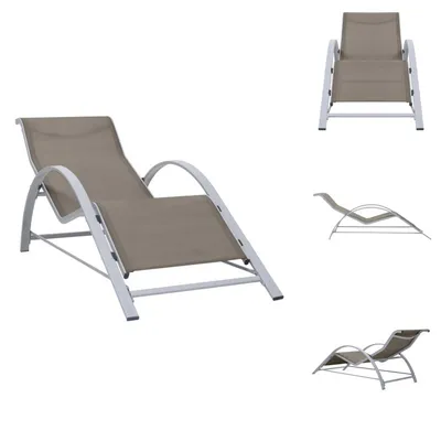 Produktbild von vidaXL Sonnenliege Textilene und Aluminium Taupe -  Sonnenliegen