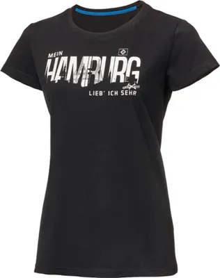 Produktbild von HSV T-Shirt Damen „Mein Hamburg – Abschlach!" - schwarz