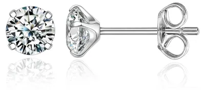Immagine prodotto di Orecchini a bottone in titanio ipoallergenico con cubic zirconia