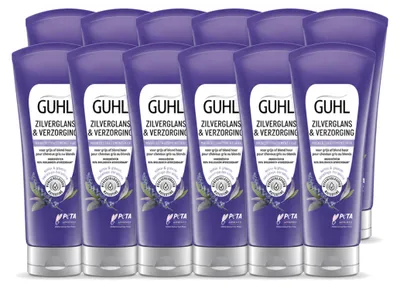Productafbeelding van 12 x Guhl Zilverglans & Verzorgende Haarmasker - 200 ml - Voordeelverpakking - 12 stuks