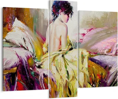 Produktbild von Bild auf Leinwand - Leinwandbild - Frau Modell - 95x80cm - Wand Bild - Wanddeko - Wandbilder - Leinwanddruck - Bilder - Kunstdruck - Wanddekoration - Leinwand bilder - Wandkunst - CB95x80-3524