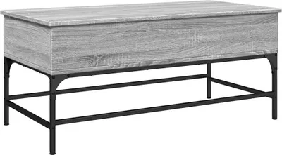 Produktbild von vidaXL Couchtisch Grau Sonoma 100x50x45 cm Holzwerkstoff und Metall