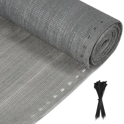 Produktbild von Jiubiaz Schattiergewebe Zaunblende Tennisblende 1.2x10M Sichtschutz HDPE Zaun Netz Schattier Gewebe Windschutz Grau