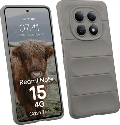 Produktbild von Robuste Handyhülle für Xiaomi Redmi Note 15 4G, Bizon Case Tur, Hellgrau
