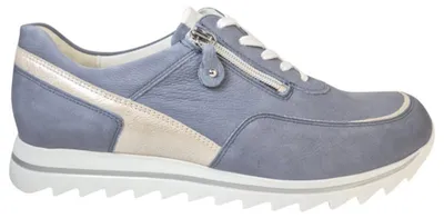 Produktbild von Waldläufer Haiba jeans beige ZIP sportlicher Schnürer Blau