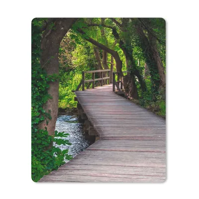 Produktbild von MuchoWow® Mauspad Mousepad Wald - Natur - Brücke 30x40 cm - Mousepads - Maus Mat - Pad - Mausunterlage - Mausmatten