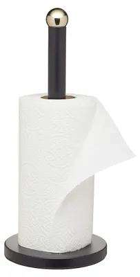 Image de KitchenCraft MasterClass Porte-serviettes en papier of Acier inoxydable, 15 x 35 cm - Noir mat