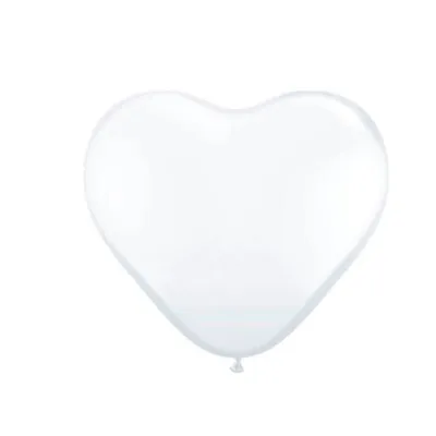Immagine prodotto di 8 palloncini a cuore bianchi da 30 cm