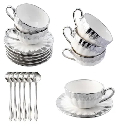 Produktbild von Set aus 6 Keramischen Teetassen mit Schöner Geschenkbox