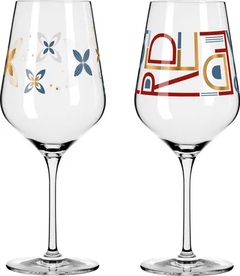 Produktbild von Dekomiro Ritzenhoff Herzkristall Rotwein 2er Set 9 + 10 mit Glasreinigungstuch