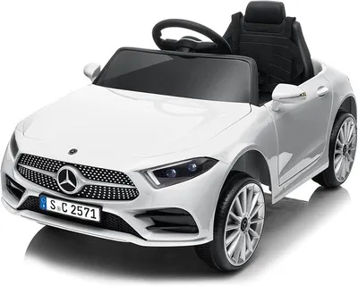 Obrázek produktu pro Mercedes-Benz, elektrické autíčko pro děti, 12V, bílé barvy | S dálkovým ovládáním 2,4G, MP3 přehrávačem, LED světly a klaksonem – elektrické hračkové auto pro děti