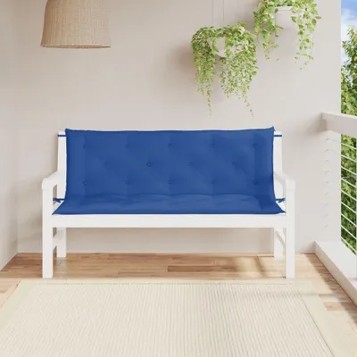 Zdjęcie produktu dla vidaXL Poduszki na ławkę ogrodową 2 szt. Niebieski 150x50x7 cm Tkanina Oxford