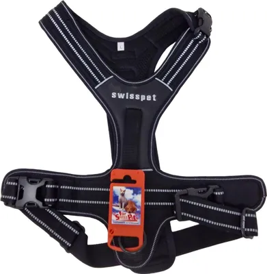 Image de SwissPet harnais pour chiens Adven, noir Harnais en nylon