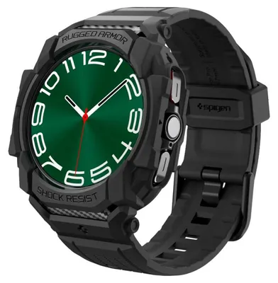Obrázek produktu pro Spigen Rugged Armor Pro, Kapela, Chytré hodinky, Černá, Samsung, Galaxy Watch 7 (44mm), Termoplastický polyuretan (TPU)